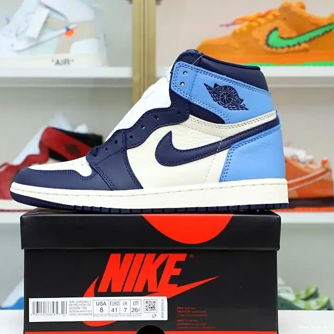 JORDAN OG 'OBSIDIAN' 1 AIR HIGH RETRO Kimikick 0724